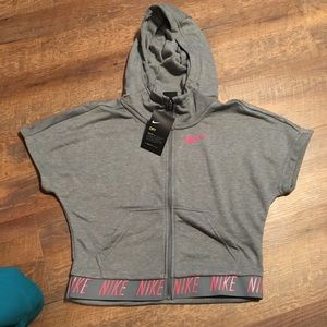 New Nike Girls short sleeve hoodie
